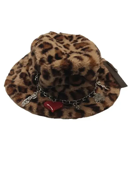 NWT Ed Hardy Leopard Print Bucket Hat NEW Ed Hardy Leopard Print Furry Bucket Hat | Mercari main image 4